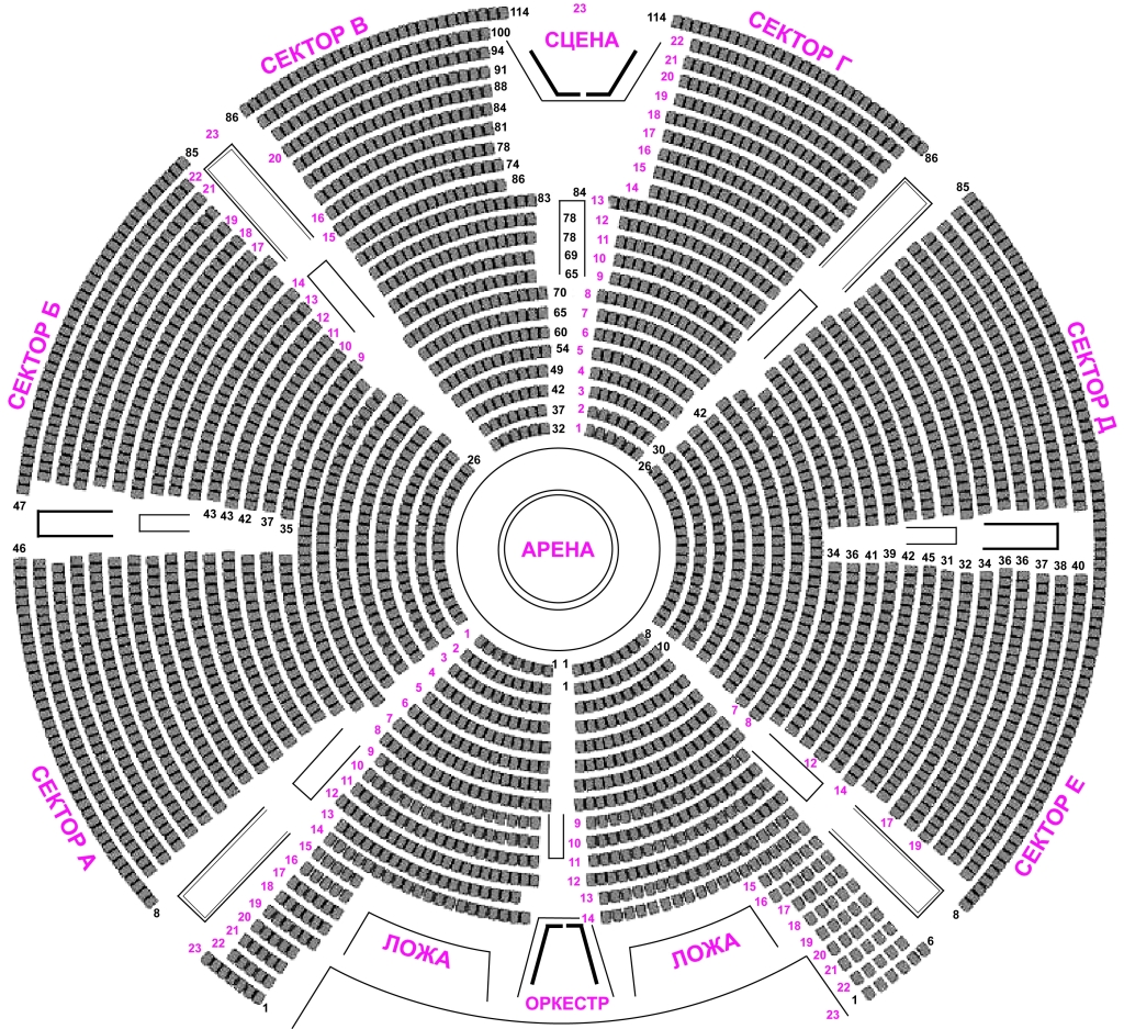 цирк на вернадского схема зала