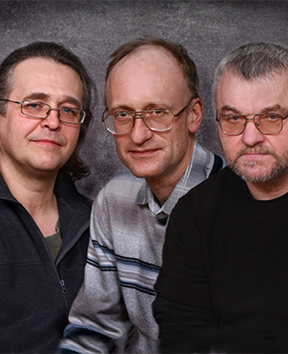 Александр АЛЕНТЬЕВ, Сергей КОЗЛОВ и Николай ОХРИЙ. С программой «На троих…»