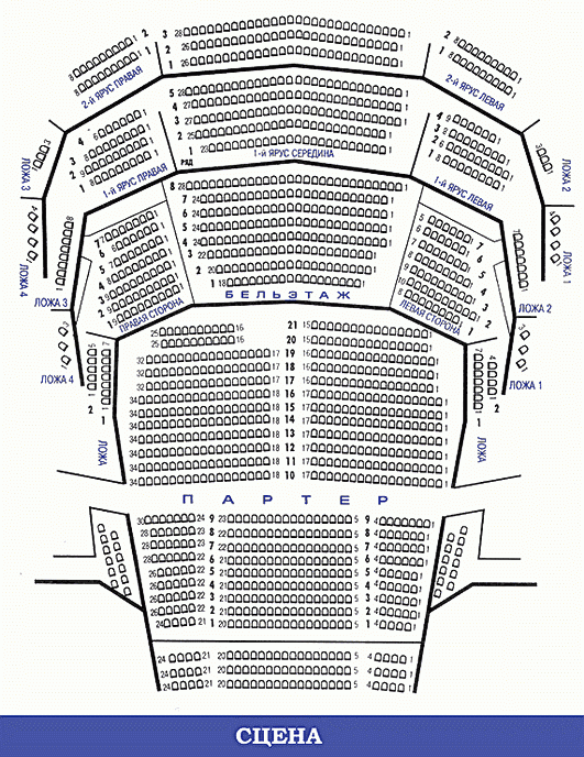 Схема театра горького ростов на дону